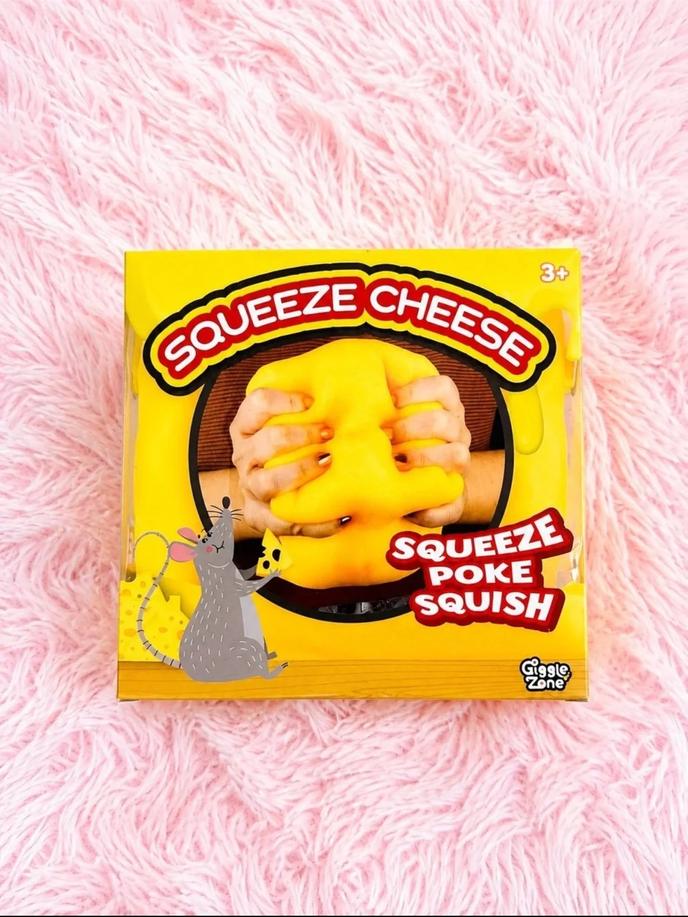 Squeeze Cheese Fidget Toy - Yellow - Picture 2 of 2